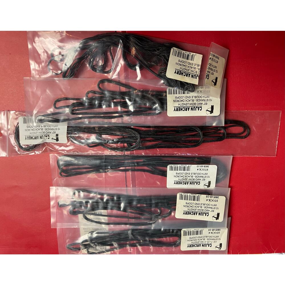 Cajun Archery 60” AMO Black Dacron Bow String 6 Packs